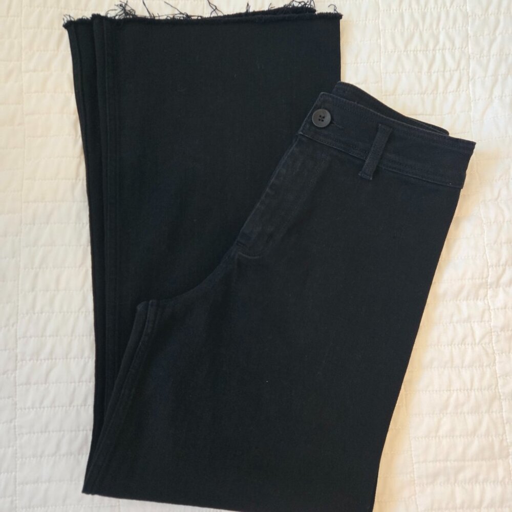 Miou Muse Black Straight Wide Leg Denim - Size Small - NWOT - Picture 2 of 9